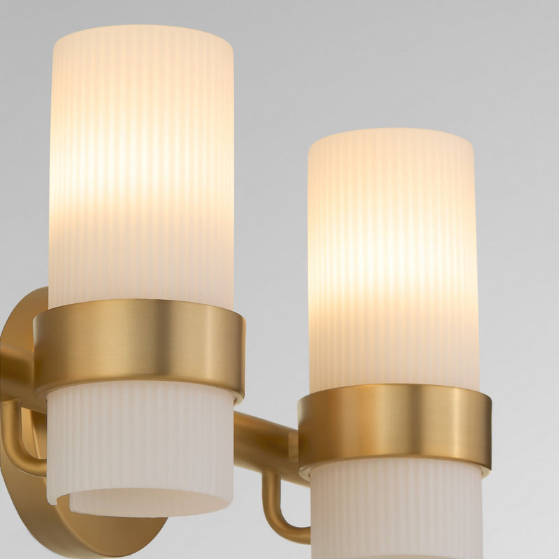 Quorum 5169-2-47 Two Light Vanity, Brushed Brass