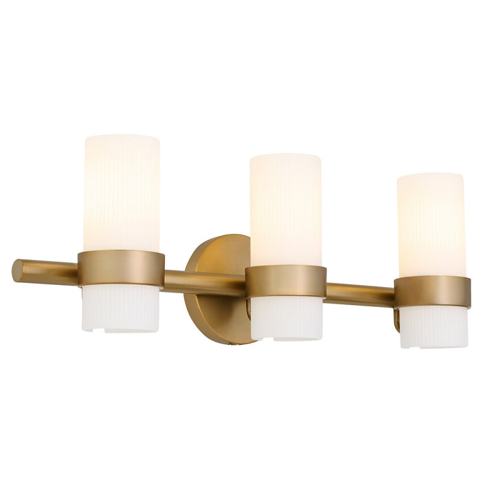 Quorum 5169-3-47 Three Light Vanity, Brushed Brass