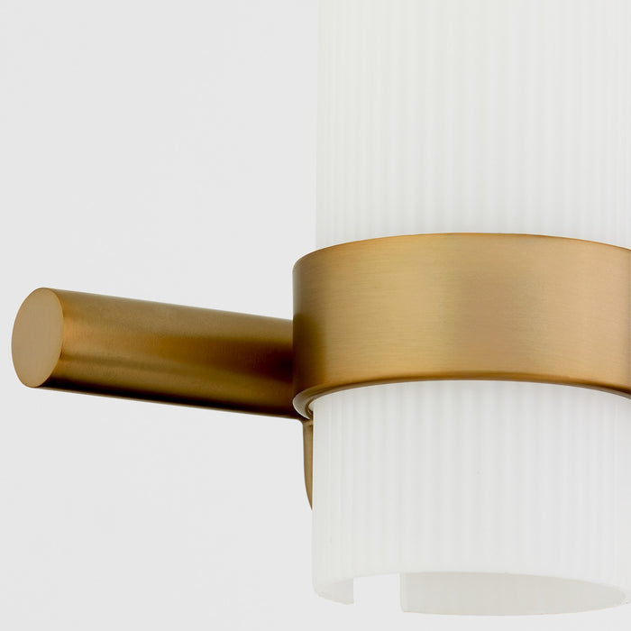 Quorum 5169-3-47 Three Light Vanity, Brushed Brass