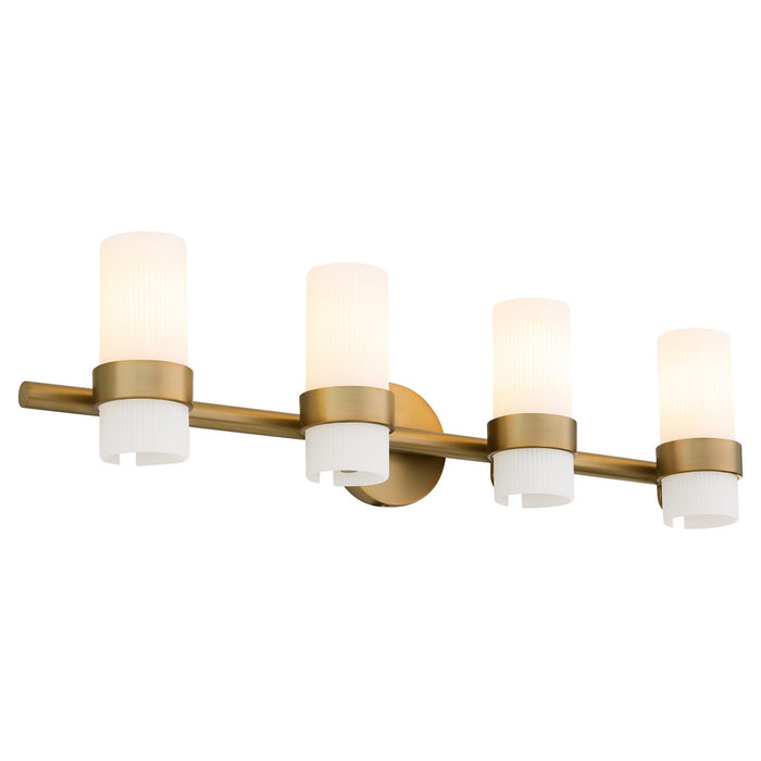 Quorum 5169-4-47 Four Light Vanity, Brushed Brass