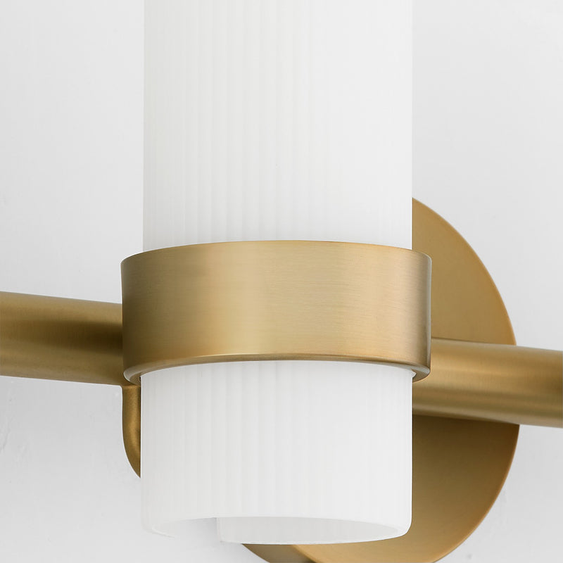 Quorum 5169-4-47 Four Light Vanity, Brushed Brass