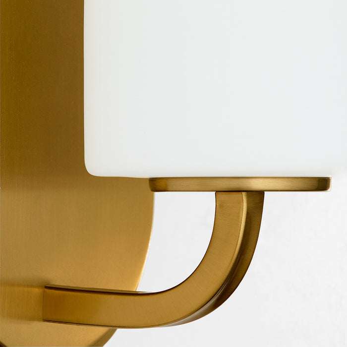 Quorum 5307-1-47 One Light Wall Mount, Brushed Brass