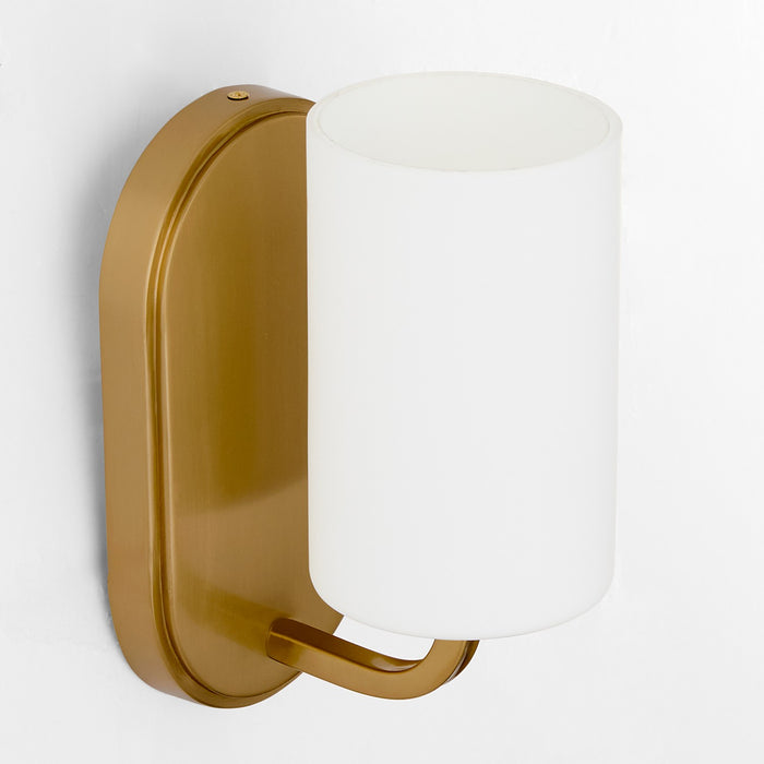 Quorum 5307-1-47 One Light Wall Mount, Brushed Brass
