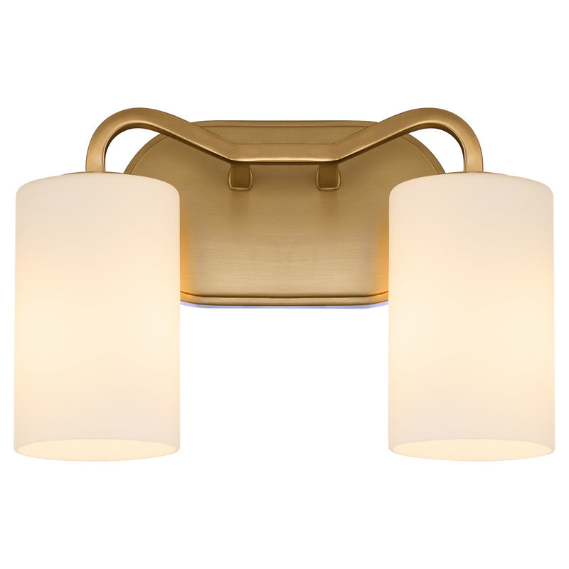 Quorum 5307-2-47 Two Light Vanity, Brushed Brass