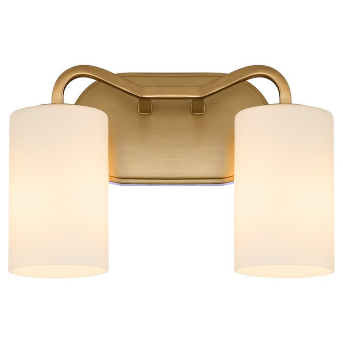 Quorum 5307-2-47 Two Light Vanity, Brushed Brass