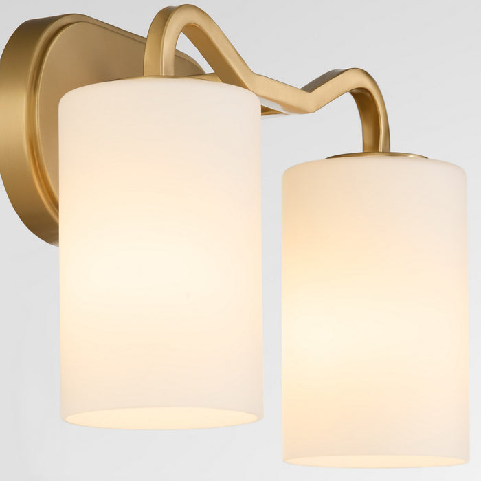 Quorum 5307-2-47 Two Light Vanity, Brushed Brass