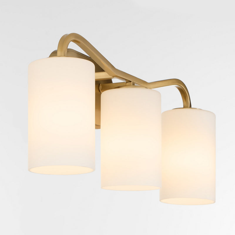 Quorum 5307-3-47 Three Light Vanity, Brushed Brass