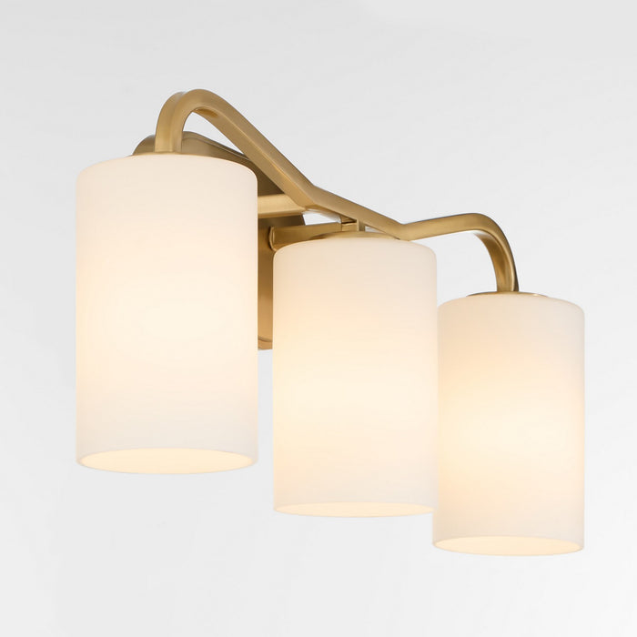 Quorum 5307-3-47 Three Light Vanity, Brushed Brass