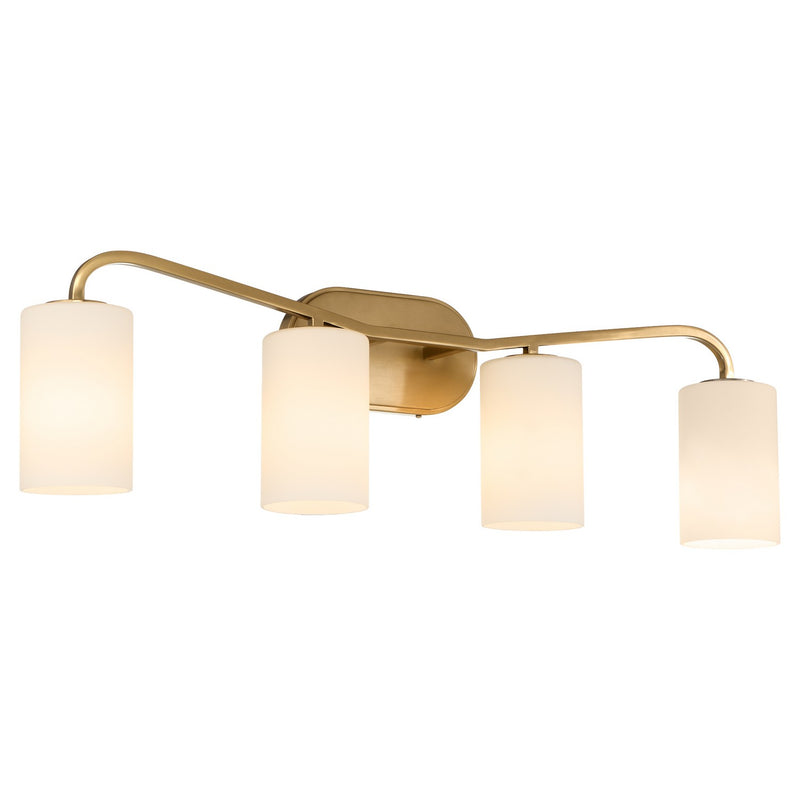 Quorum 5307-4-47 Four Light Vanity, Brushed Brass