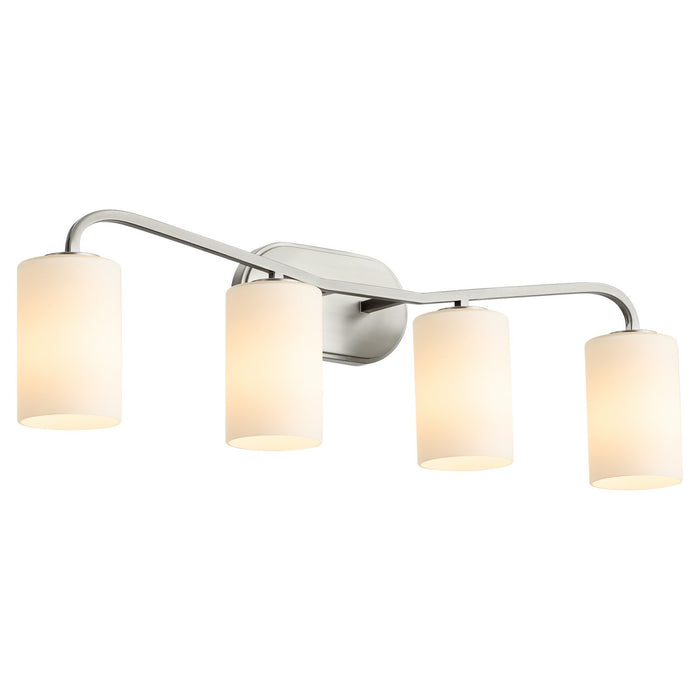 Quorum 5307-4-65 Four Light Vanity, Satin Nickel