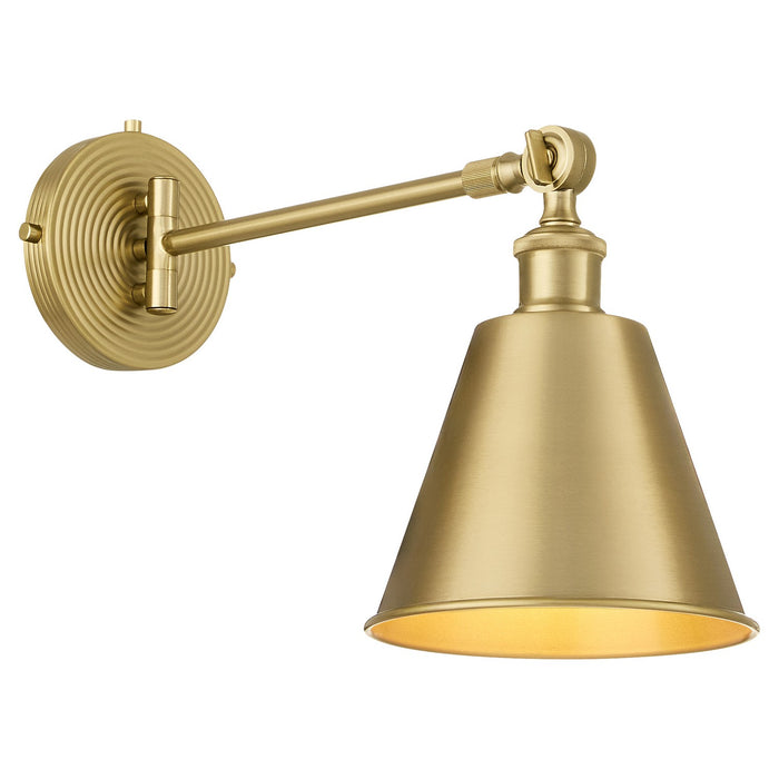 Quorum 5320-1-80 One Light Wall Mount, Aged Brass
