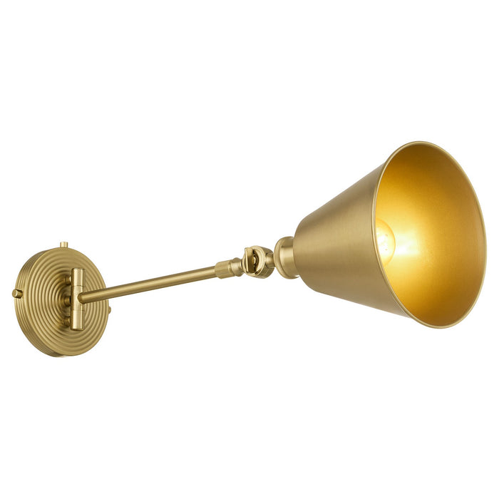 Quorum 5320-1-80 One Light Wall Mount, Aged Brass
