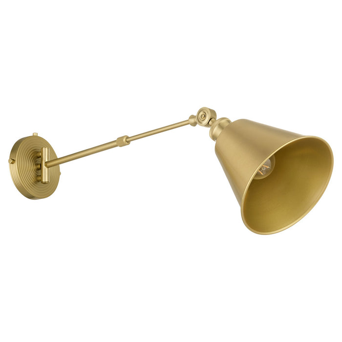 Quorum 5320-1-80 One Light Wall Mount, Aged Brass