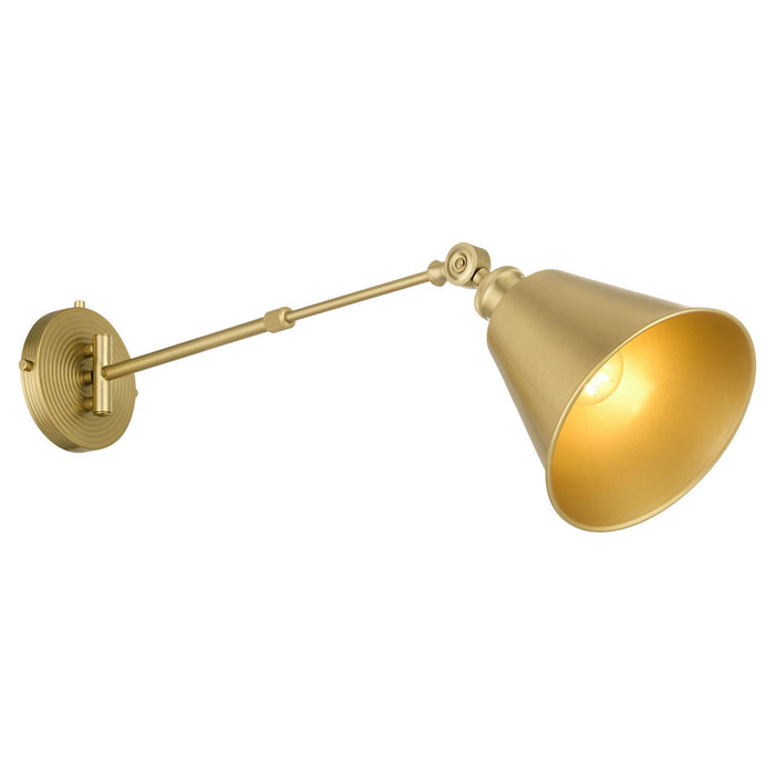 Quorum 5320-1-80 One Light Wall Mount, Aged Brass