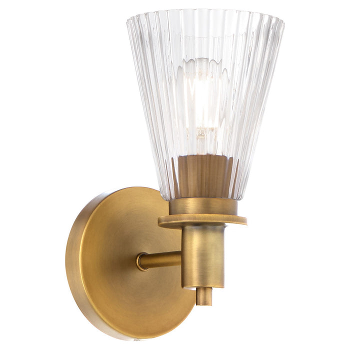 Quorum 5803-1-47 One Light Wall Mount, Brushed Brass