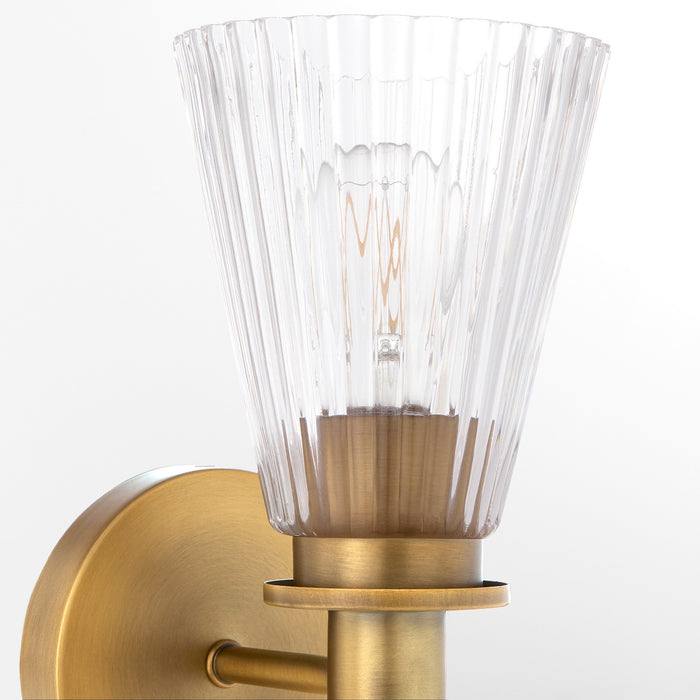 Quorum 5803-1-47 One Light Wall Mount, Brushed Brass