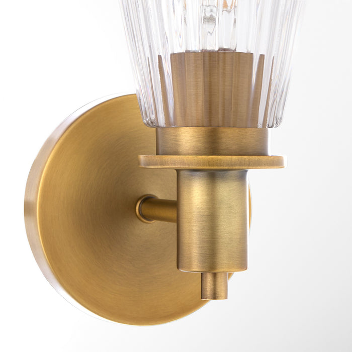 Quorum 5803-1-47 One Light Wall Mount, Brushed Brass