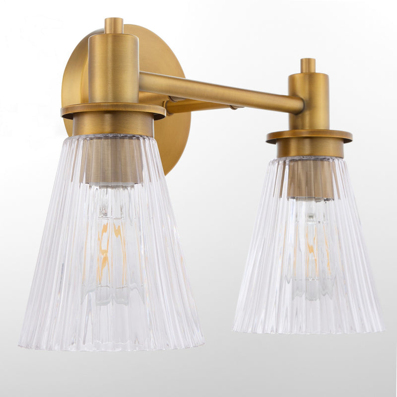 Quorum 5803-2-47 Two Light Vanity, Brushed Brass