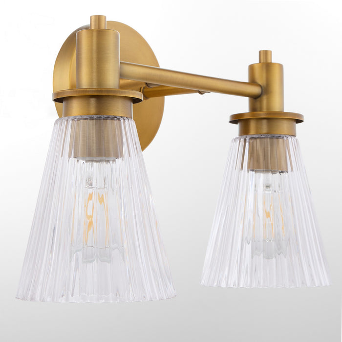 Quorum 5803-2-47 Two Light Vanity, Brushed Brass