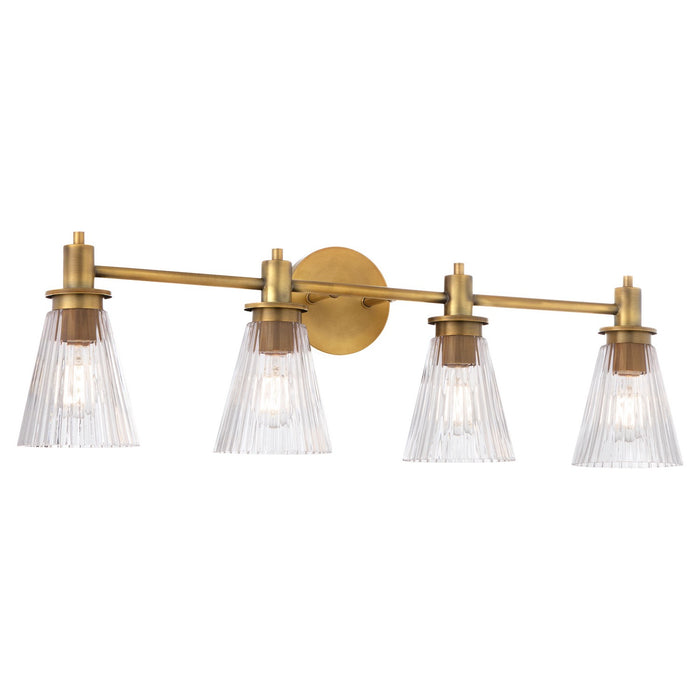 Quorum 5803-4-47 Four Light Vanity, Brushed Brass
