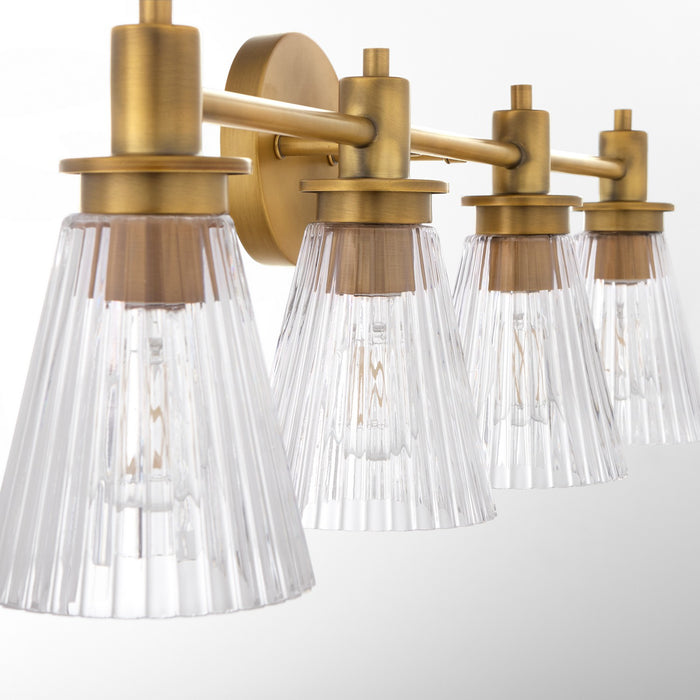 Quorum 5803-4-47 Four Light Vanity, Brushed Brass