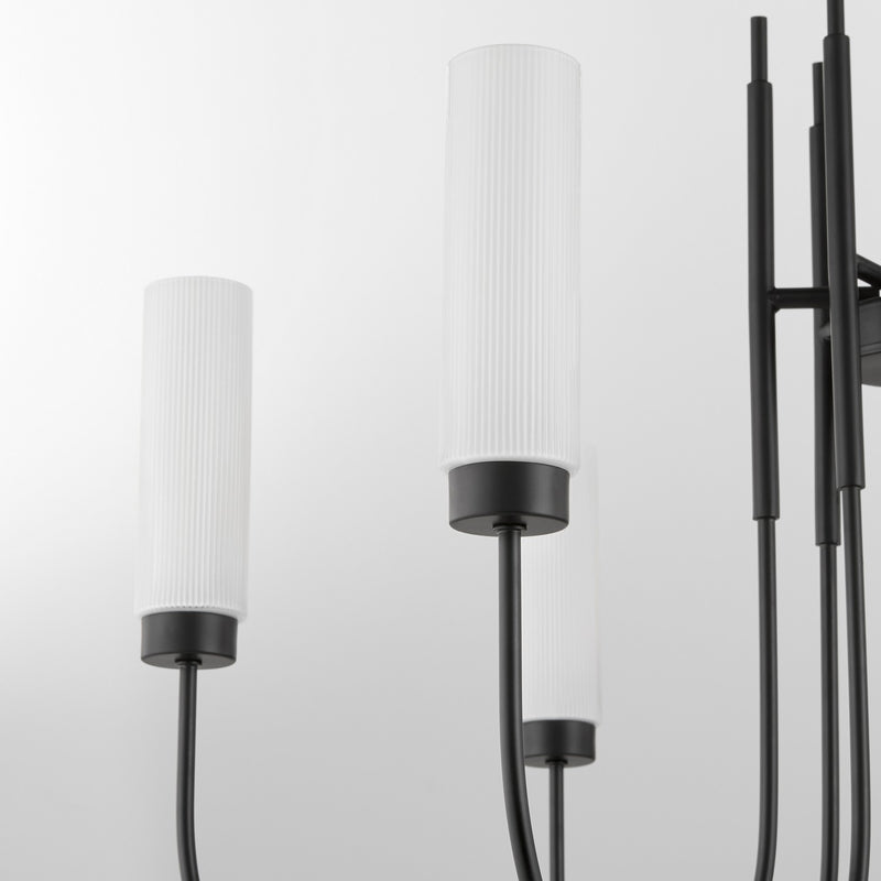 Quorum 6024-6-59 Six Light Chandelier, Matte Black