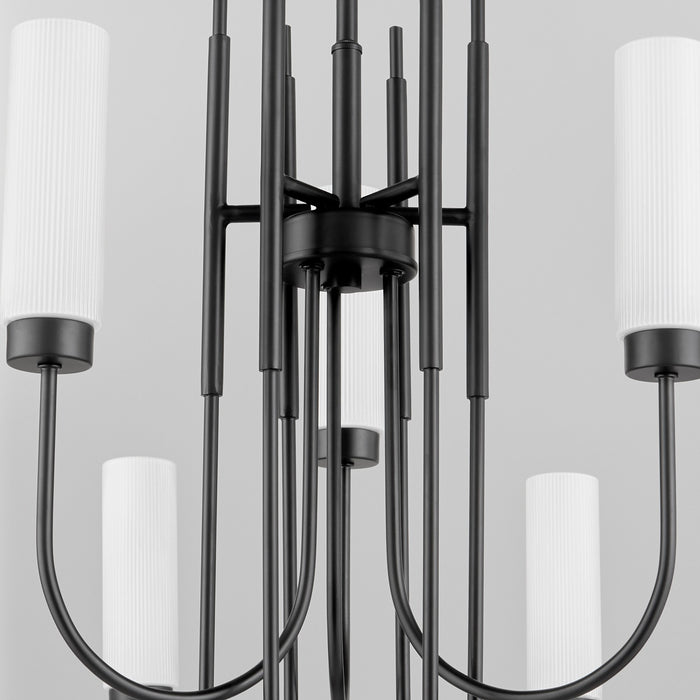Quorum 6024-9-59 Nine Light Chandelier, Matte Black