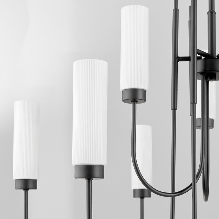 Quorum 6024-9-59 Nine Light Chandelier, Matte Black