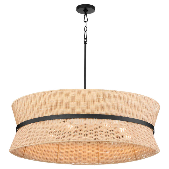 Quorum 6123-8-59 Eight Light Pendant, Matte Black
