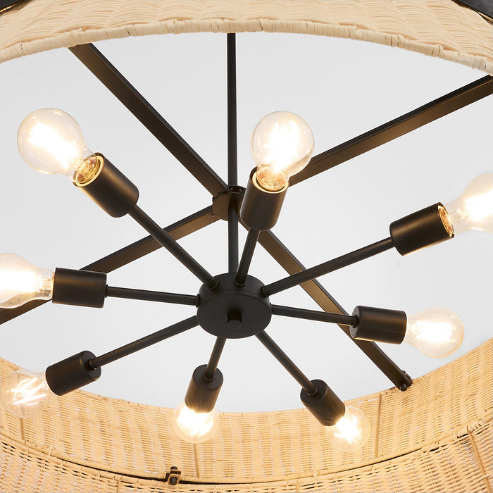 Quorum 6123-8-59 Eight Light Pendant, Matte Black