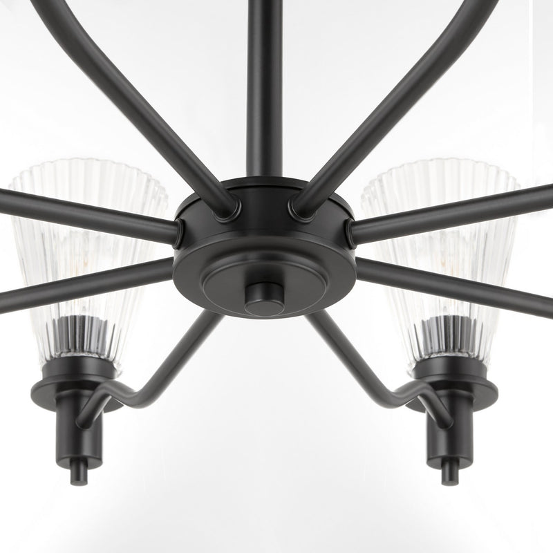 Quorum 6803-8-59 Eight Light Chandelier, Matte Black
