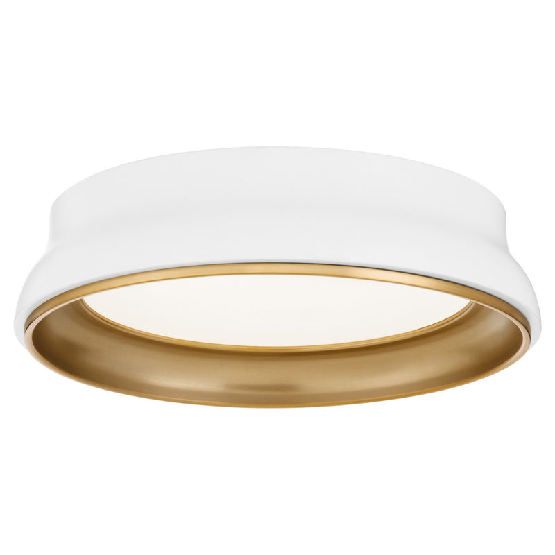 Quorum 8-2018-0847 Ceiling Mount, Studio White / Brushed Brass