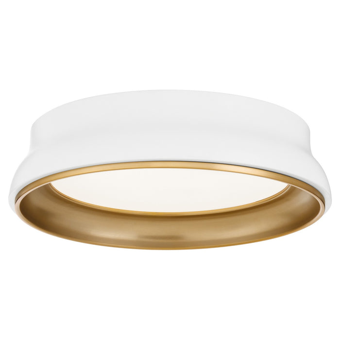 Quorum 8-2018-0847 Ceiling Mount, Studio White / Brushed Brass