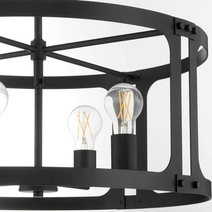 Quorum 8231-4-59 Four Light Pendant, Matte Black