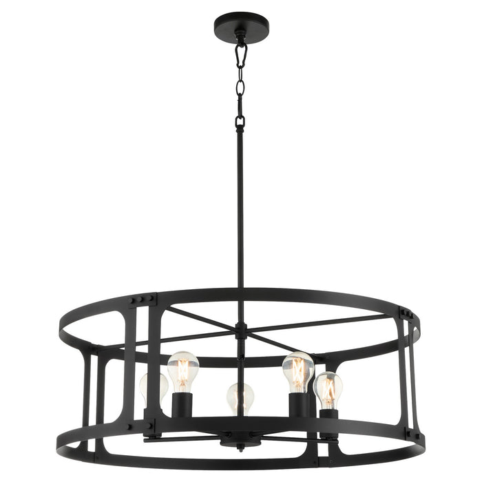 Quorum 8231-5-59 Five Light Pendant, Matte Black