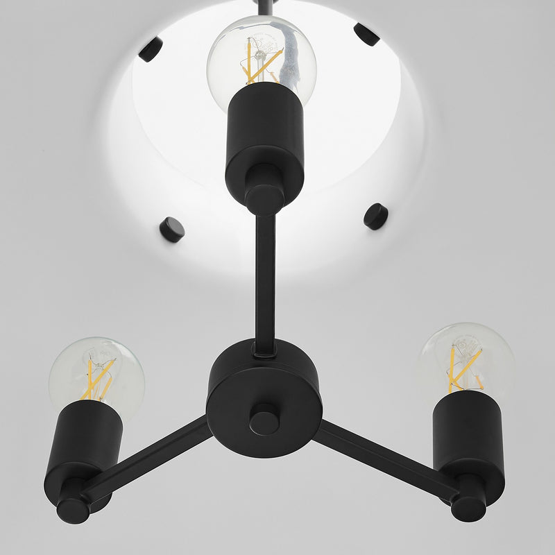 Quorum 823-3-59 Three Light Pendant, Matte Black