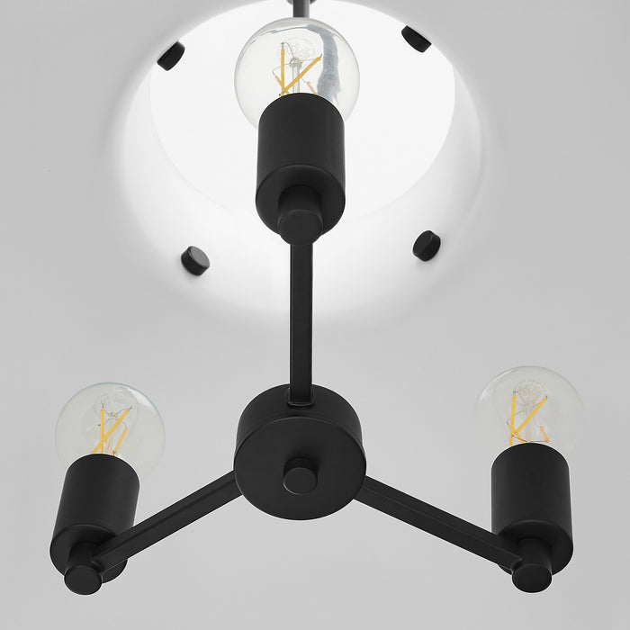 Quorum 823-3-59 Three Light Pendant, Matte Black