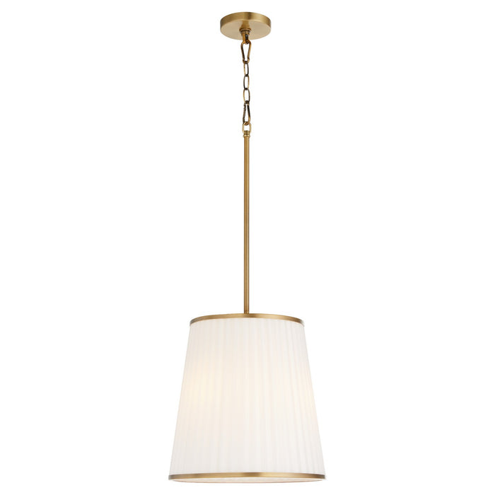Quorum 8309-3-47 Three Light Pendant, Brushed Brass
