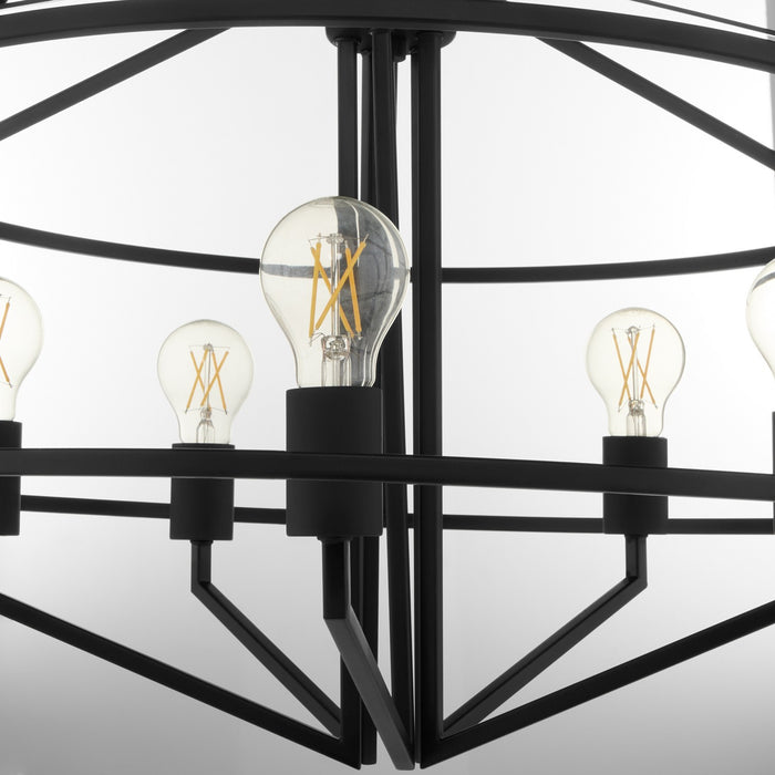 Quorum 8373-5-59 Five Light Pendant, Matte Black