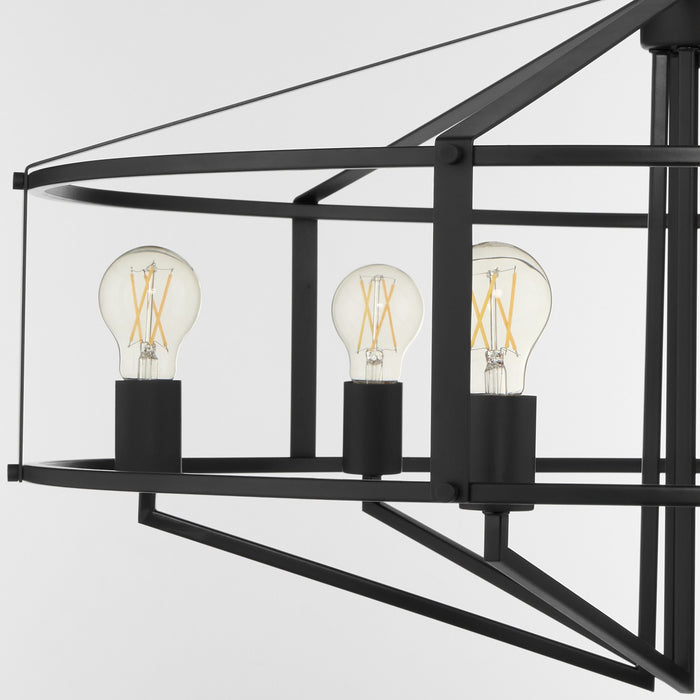 Quorum 8373-6-59 Six Light Pendant, Matte Black