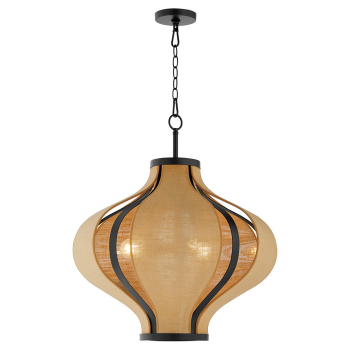 Quorum 892-3-59 Three Light Pendant, Matte Black