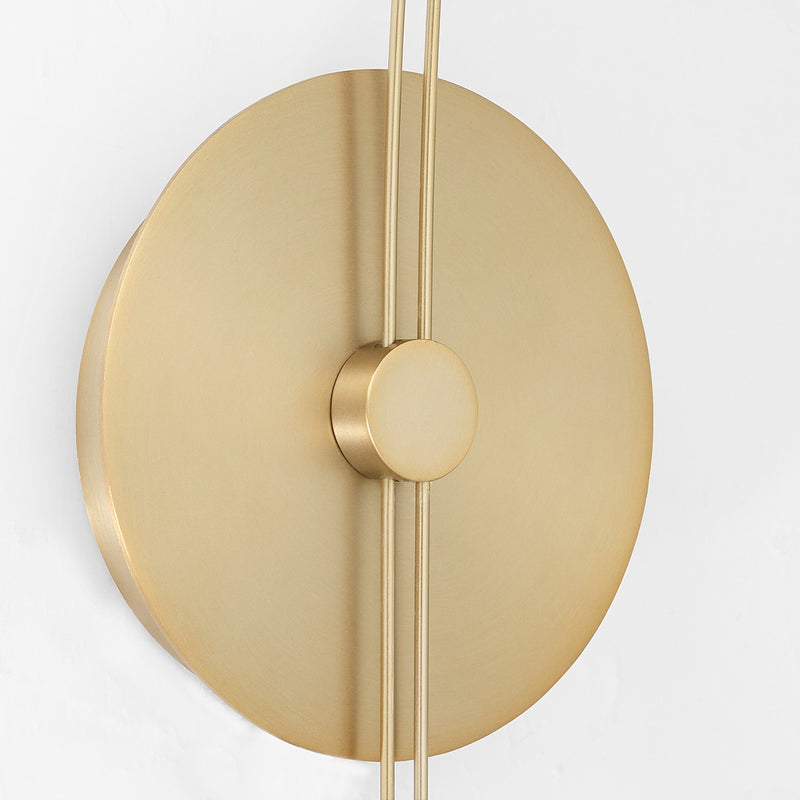 Quorum 943-80 LED Wall Mount, Aged Brass