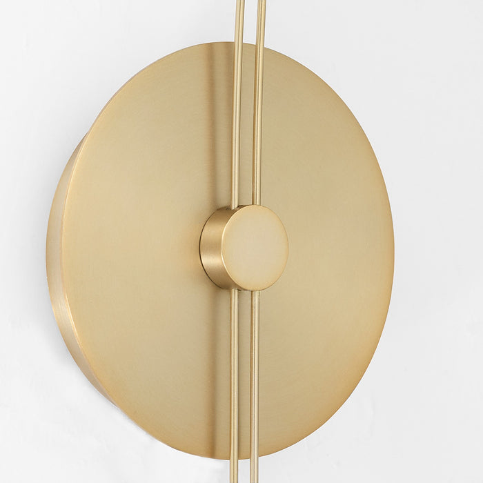 Quorum 943-80 LED Wall Mount, Aged Brass