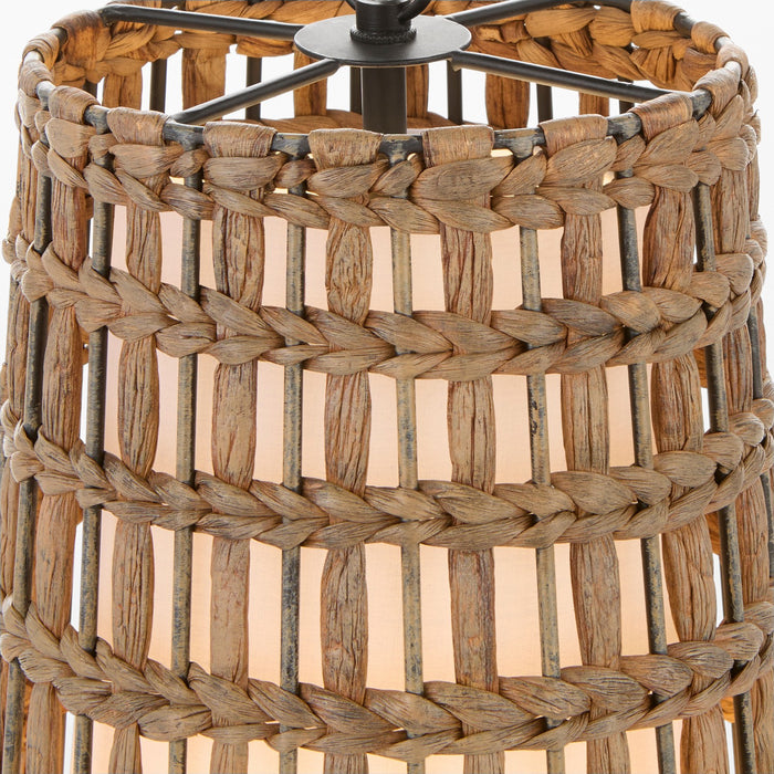 Cyan 11934 Three Light Pendant, Tobacco/Matte Black