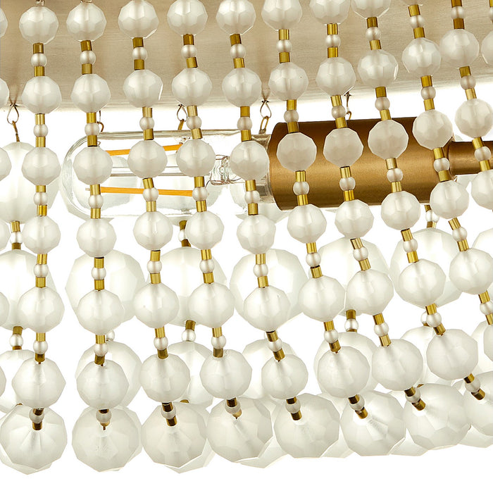 Cyan 11942 Six Light Flush Mount, Aged Brass