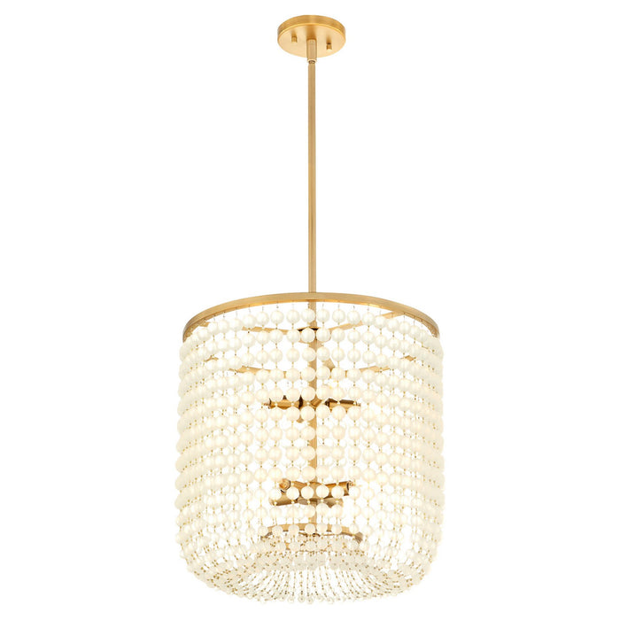 Cyan 11943 Eight Light Pendant, Aged Brass