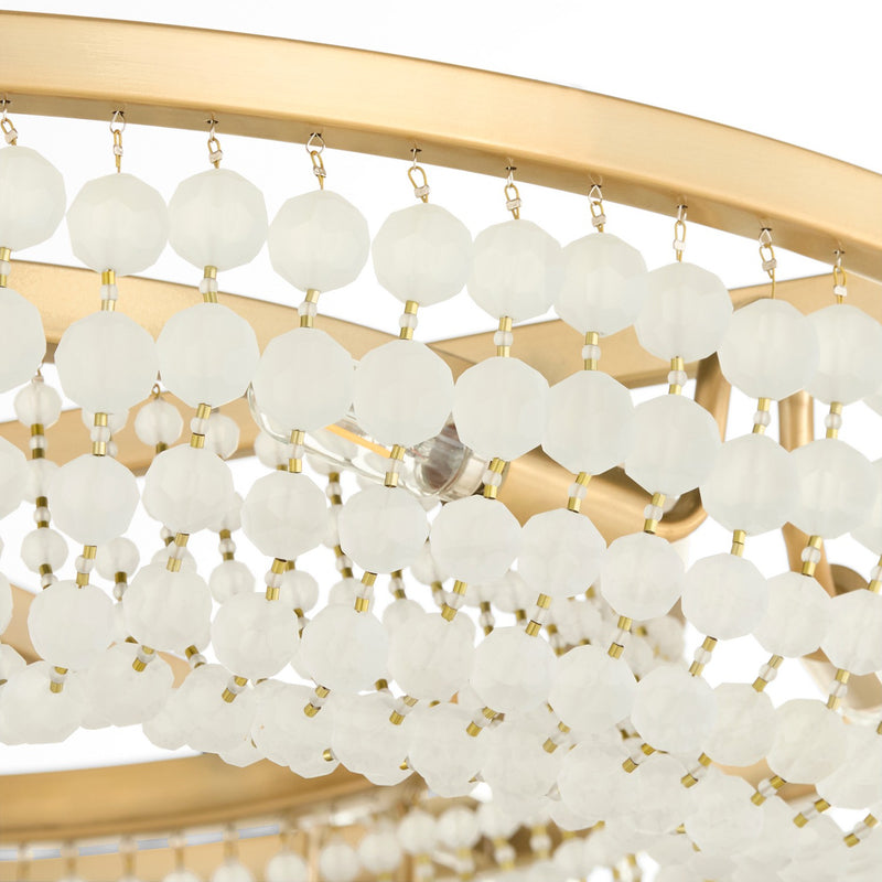 Cyan 11944 Eight Light Chandelier, Aged Brass
