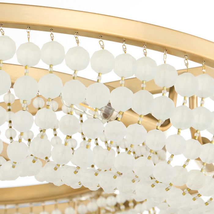Cyan 11944 Eight Light Chandelier, Aged Brass