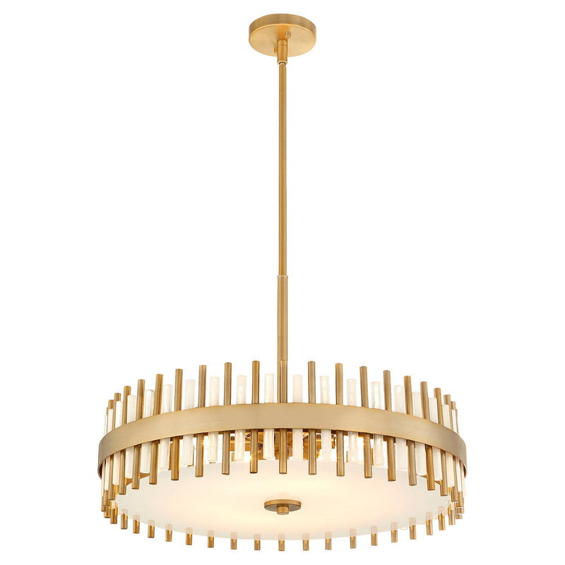 Cyan 11946 Six Light Pendant, Aged Brass