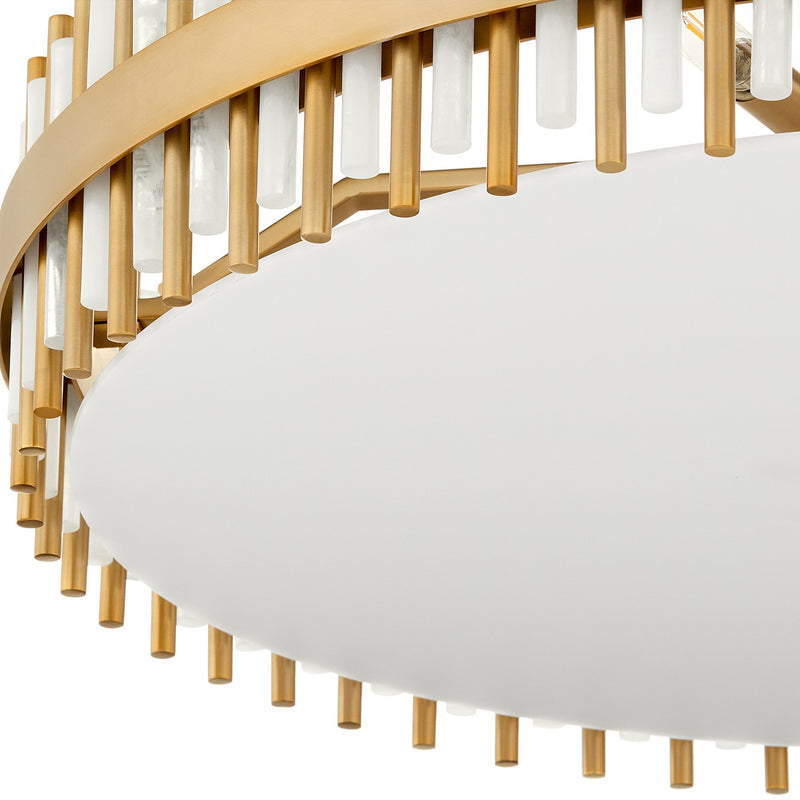 Cyan 11947 Eight Light Pendant, Aged Brass